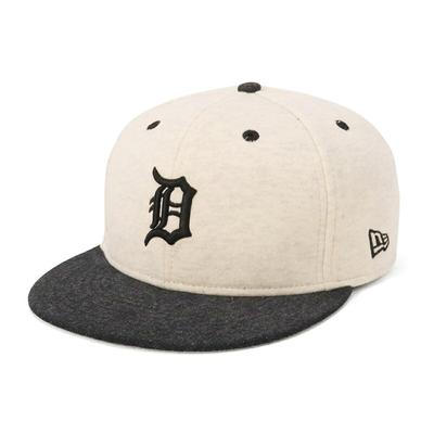 New Era 59FIFTY MLB DET Size 7 5950 OATMEAL DETTIG OAT NER36C1460 Two-Tone Cap, Oatmeal/Black, 5/8, WBLK, 14388839,