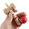 1pc Wooden Kendama Japanese Wrist Training Props Red / Blue Exercise Agility And Flexibility Portable Fitness Equipment TMZ