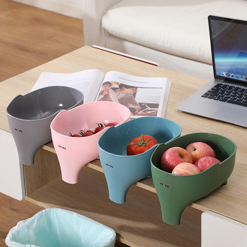 Elephant Drain Basket Multi-purpose Kitchen Storage Drain Basket Household Fruit and Vegetable Basket Plastic Drain Basket