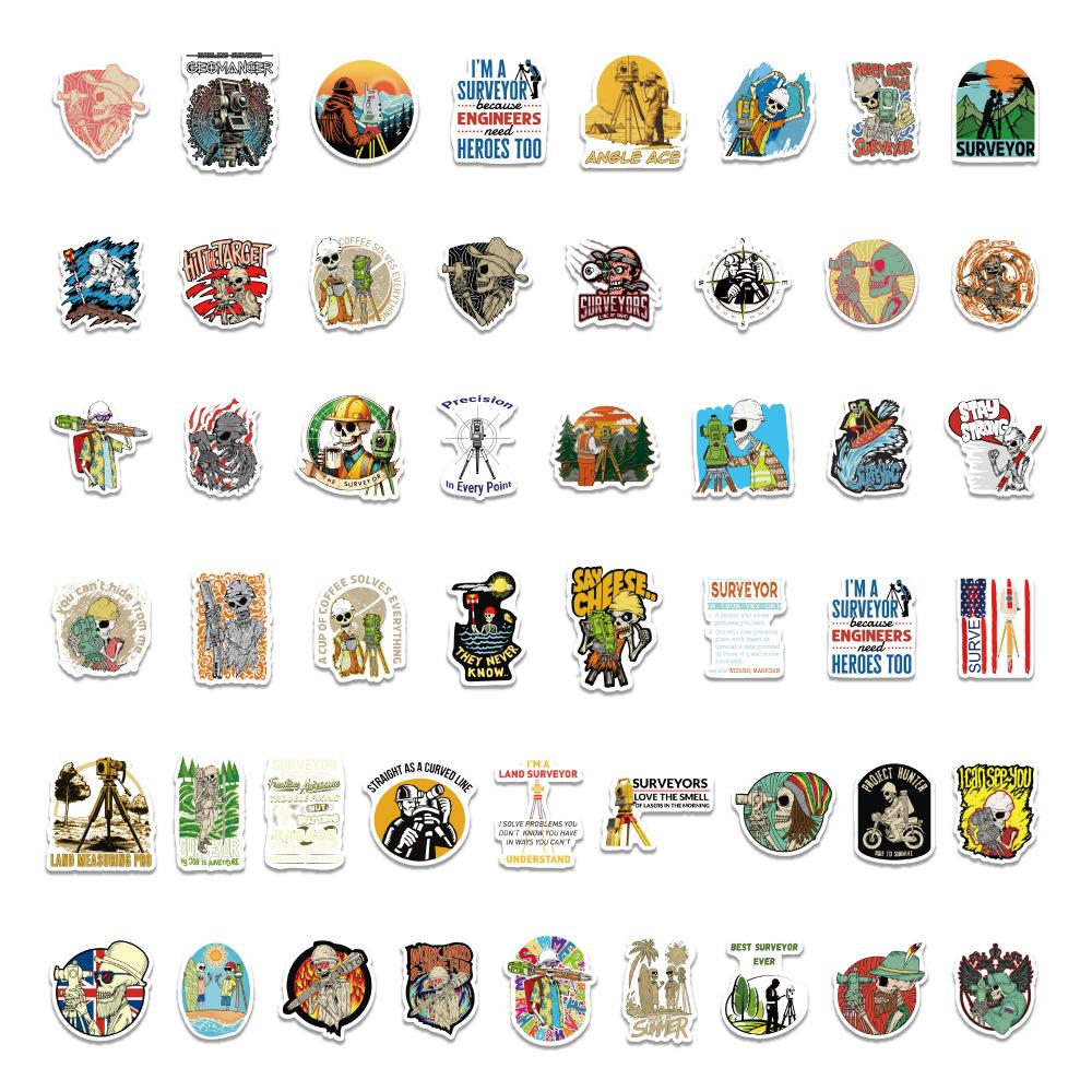 1060Pcs Cartoon Surveyor Stickers Personalized Cool Creative Decorative Skateboard Bike Water Cup Motorcycle Diy Stickers