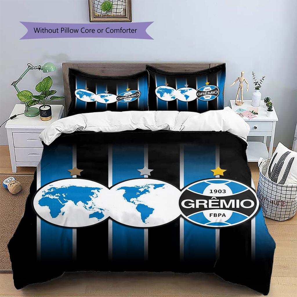 Grêmio FBPA Pattern Bedding Quilt Set Home Decoration Gift (1 * duvet cover + 2 * pillowcase without core)