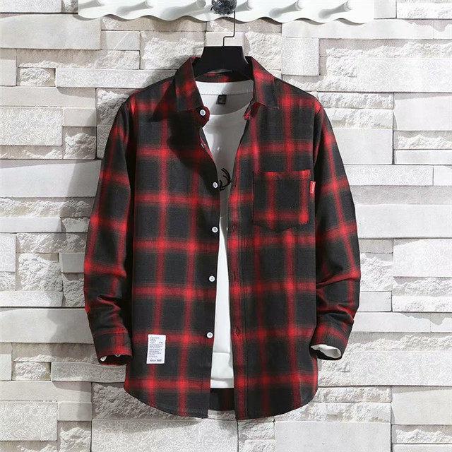 2024 Men's Plaid Velvet Warm Long Sleeve Shirt - Autumn/Winter Collection