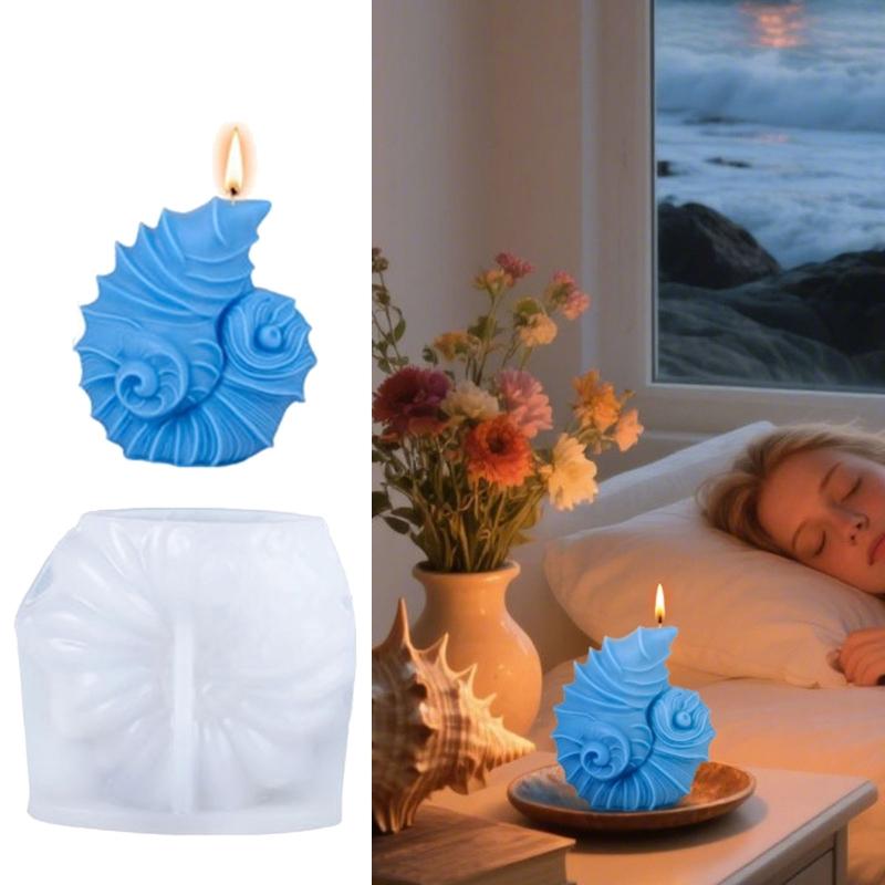 Silicone Molds Ocean Styles Candle Molds Handmade Epoxy Resin Molds 3D Conch Castings Molds Plasters Molds