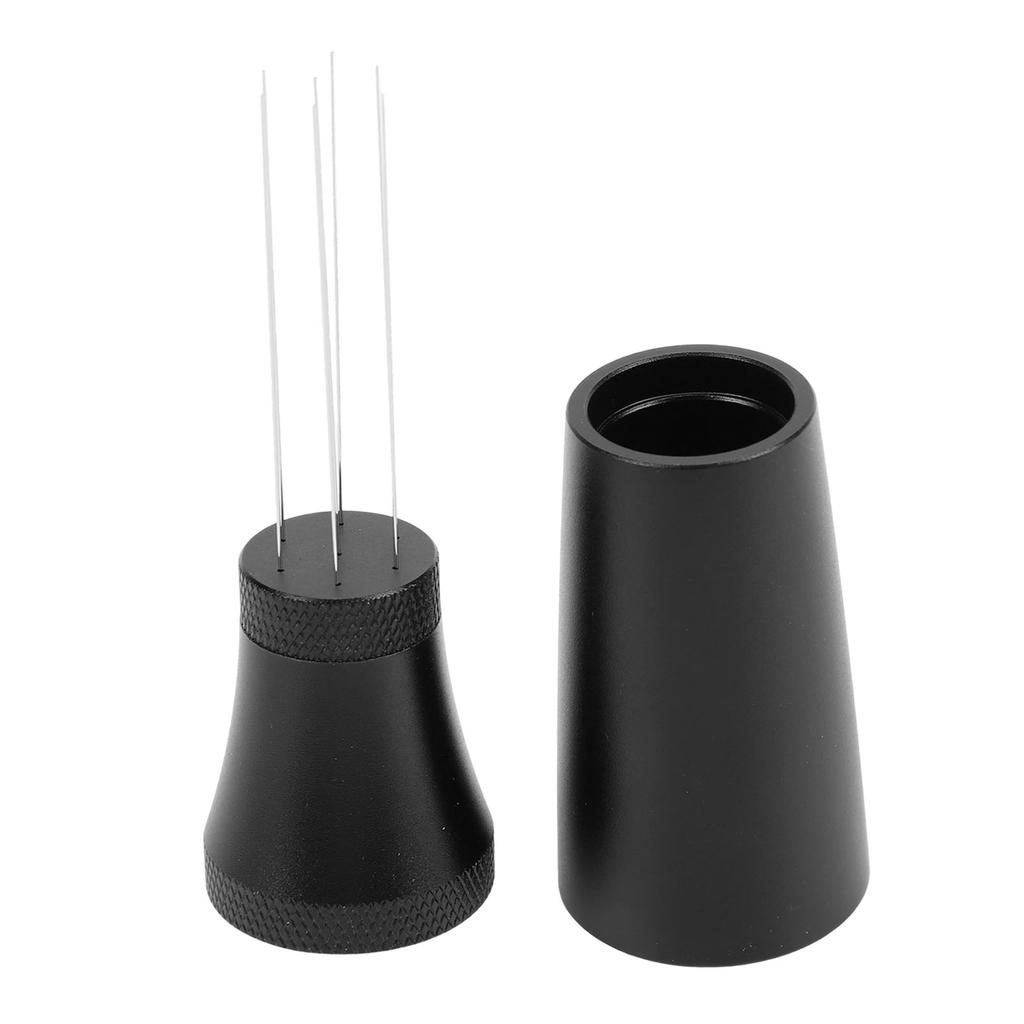 Coffee Distribution Tool 0.35mm 7 Needles Non Slip Handle Coffee Stirrer Tool with Base and 10 Replacement Needles