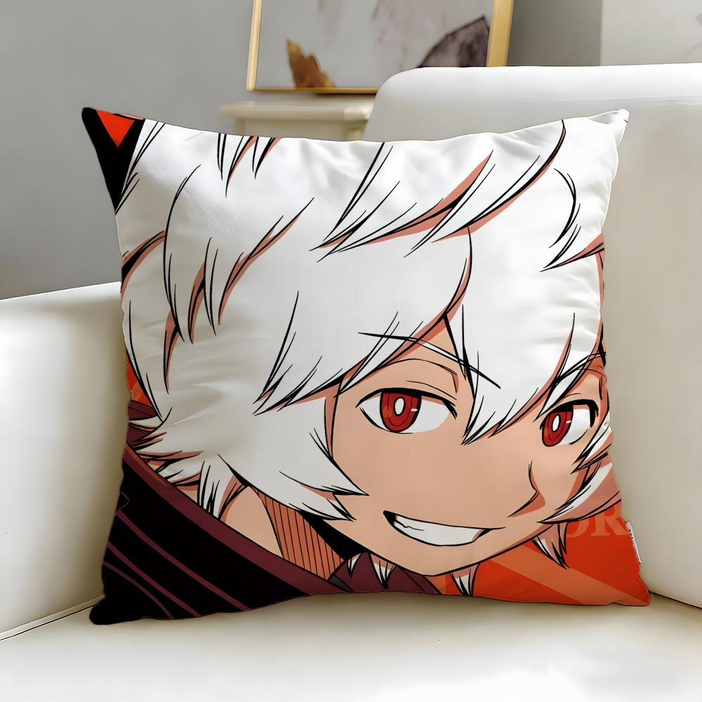 anime World Trigger Cushion Cover Soft  EasyWash Pillow Case  Versatile for Couch Bed Travel and Office