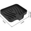 2 Pack Silicone Soap Dish with Drain, Bar Soap Holder for Shower,Bathroom and Kitchen Sink Organizer,Self Draining Waterfall Soap Tray (Black)