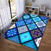 Mandala Pattern Carpet In Vibrant Blue Tones for Home Decoration Suitable for Use As an Anti-slip for Living Room Bedroom Sofas
