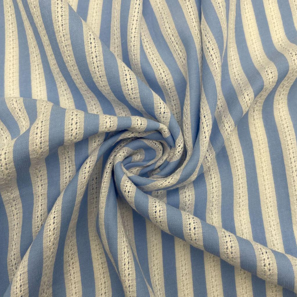 Fashionable Jacquard Stripe Shirt Fabric: Polyester-Cotton Blend for Men, Women, and Children's Dresses