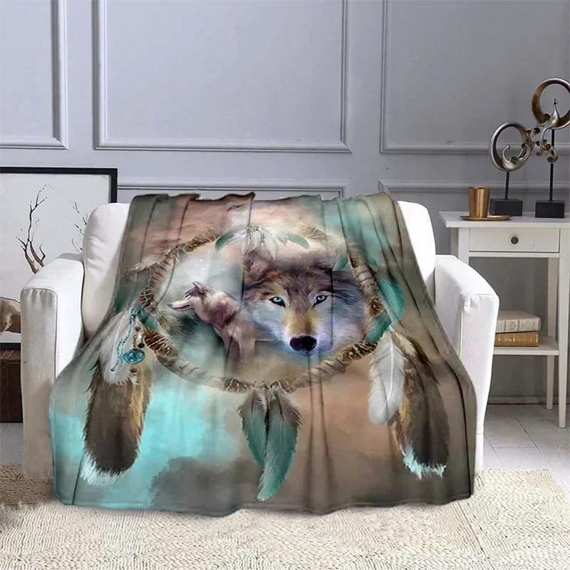 3D Wolf Pătură Canapea Pături pentru Paturi Super Moale Cald Pătură Copertă Flanel Arunca Pătură Portabilă de Călătorie Arunca Pătură