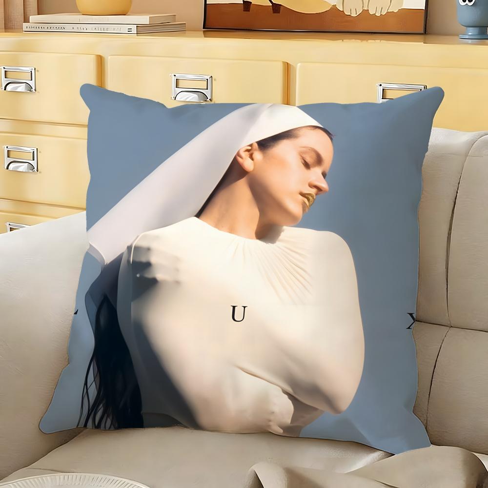 

RROSALIA Spanish singer Cushion Cover Soft Durable Reversible Pillow Cover Home Car MultiScene Daily Comfort Pillowcase 30X30cm