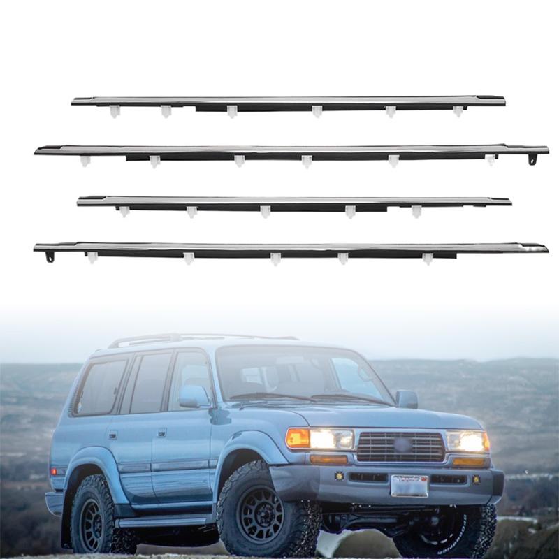 4 Pezzi Guarnizione Finestrino Per Toyota Land Cruiser LC80 FZJ80 1990-1998 Per Lexus LX450 1990-1998 Guarnizione Paraspifferi 75710-60021