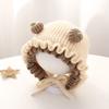 Thick Baby Hooded Hat Soft Woolen Beanie Fashion Infant Winter Hat