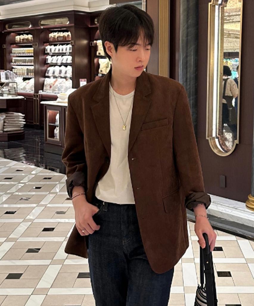 Mindbridge [Couture] Suede Oversized Jacket