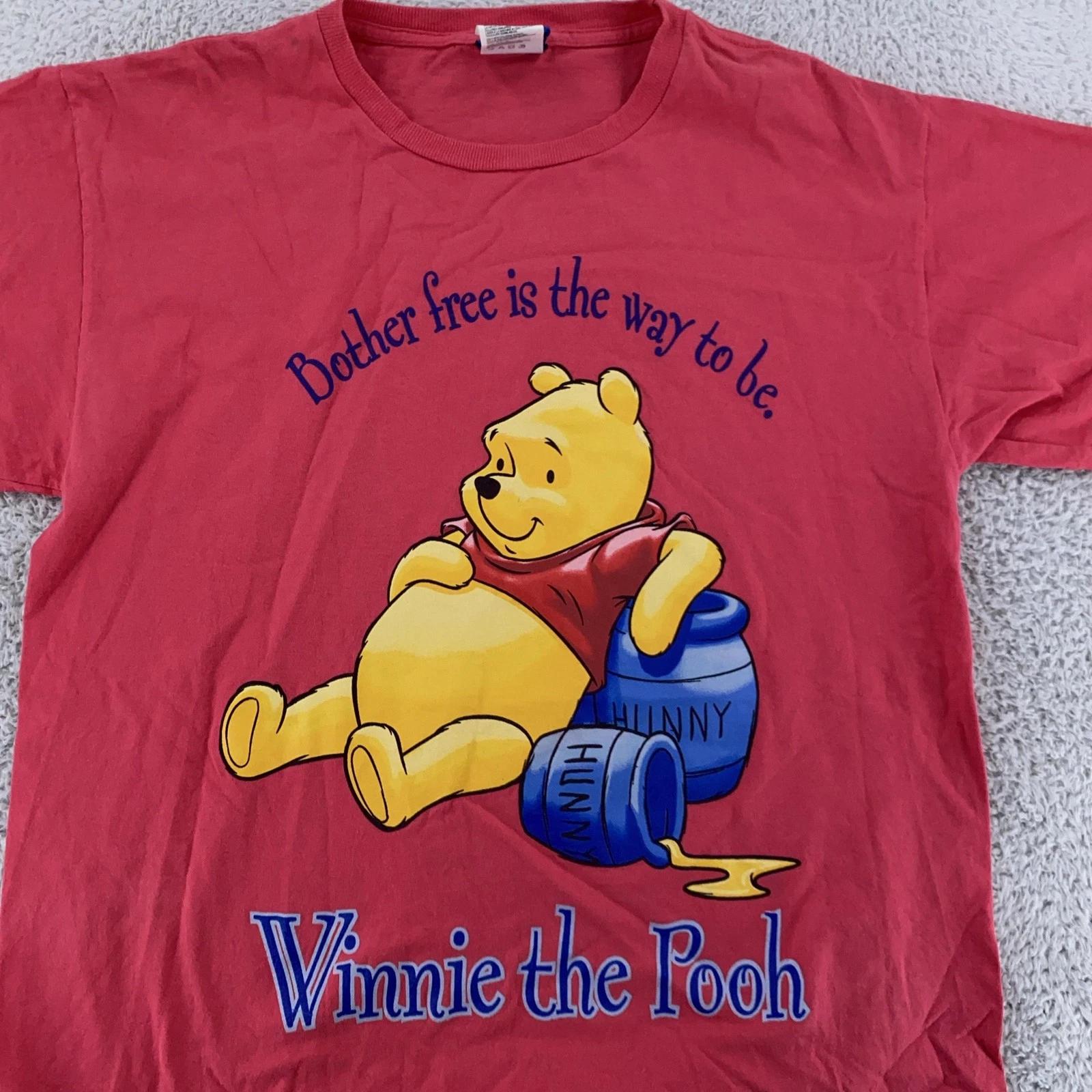 

Vintage 90s Winnie the Pooh Bother Free The Way To Be T-Shirt M/L Disney Cartoon 3XL