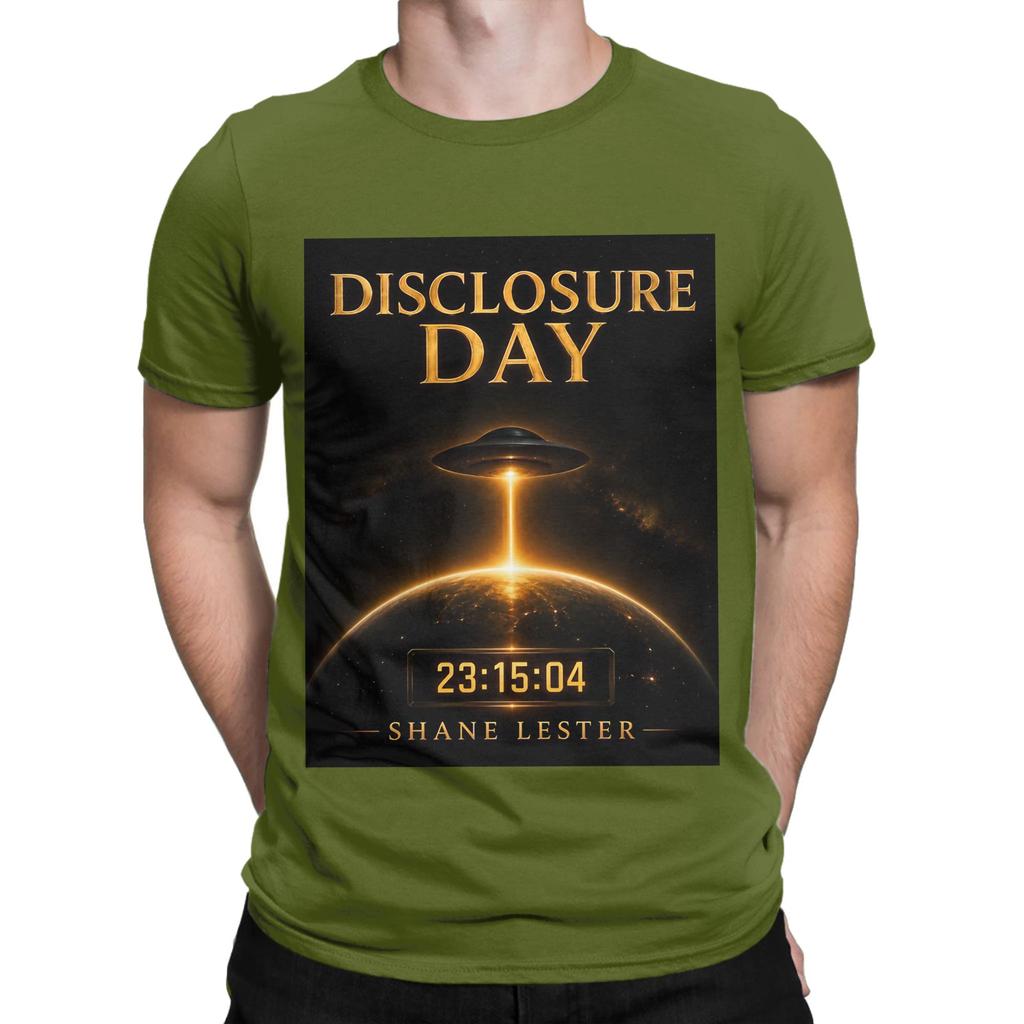 Disclosure Day painting poster Funny 100 Cotton TShirt Disclosure Day Tees Tops For Unisex