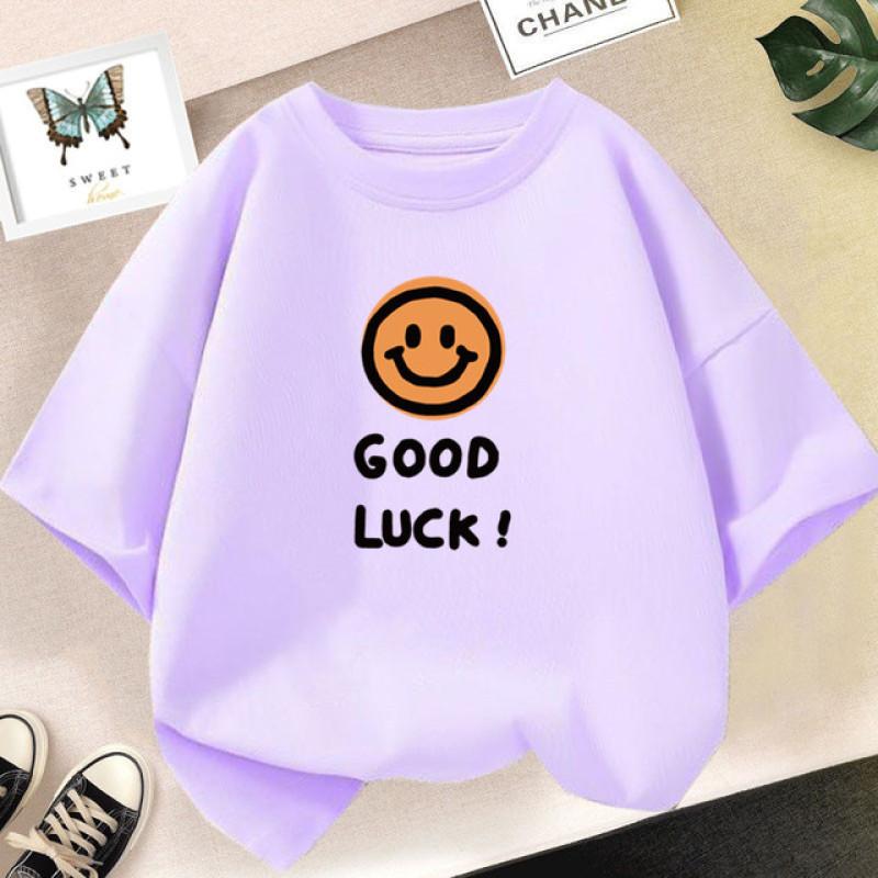 Erdbeere süßes bedrucktes Kurzarm-T-Shirt für Kinder, Sommer, neues lockeres koreanisches Top, Vintage-Frucht-T-Shirt