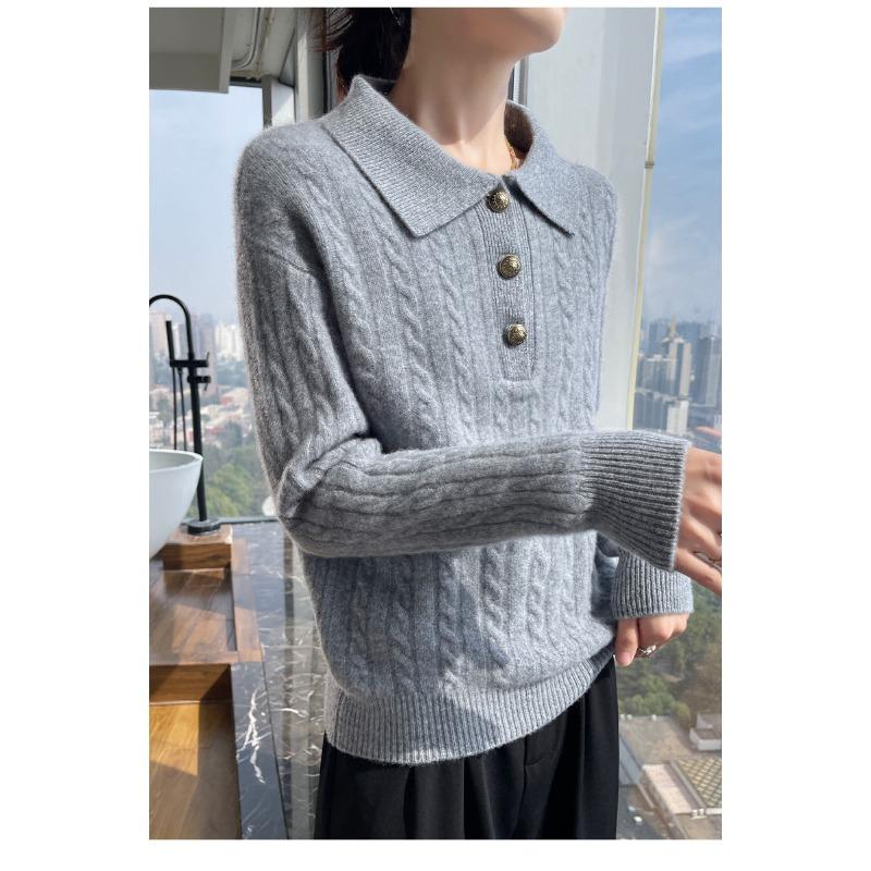 

Кардиган с высоким воротником для женщин Осенью и Зимой Новый Утолщенный Вязаный Топ с Кашемировым Узором «Скрученный Цветок» Мягкий Клейкий Приятный к Коже Универсальная Базовая Рубашка XL