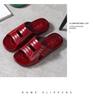 Red Open-Toe PVC Korean Casual Beach Slippers: Comfortable, Fashionable Adult Flip Flops
