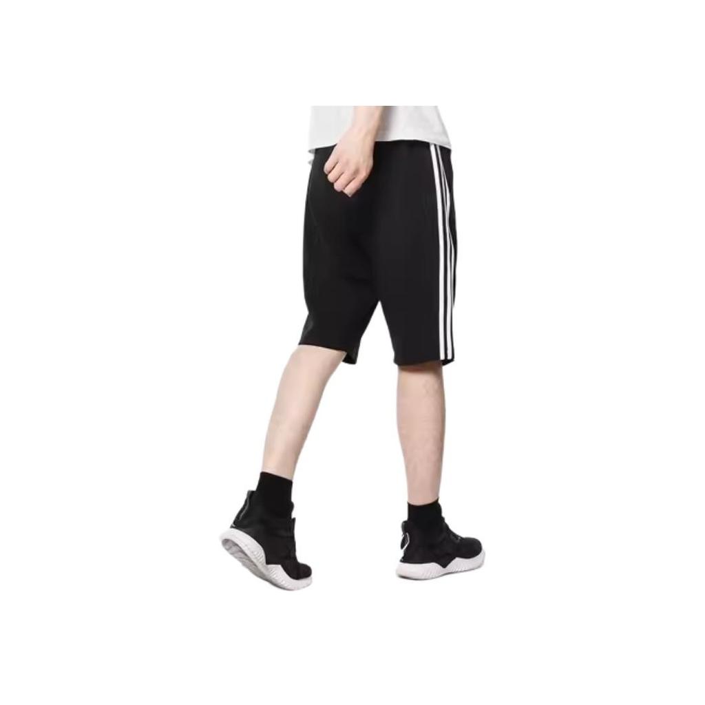 Adidas Originals Trefoil Logo Print 3-Stripes Shorts Men Bottoms Black CE1542