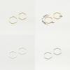 10Pcs 14K/18K Gold Color Plated Brass Geometry Hoops Earring Wires Connectors Closed Rings for DIY Jewelry Making Supplies