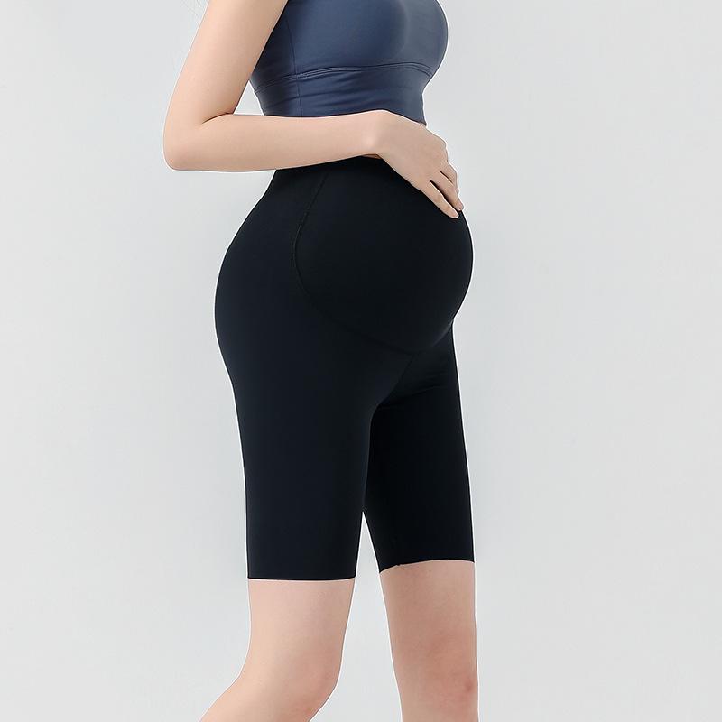 New Style Seamless Maternity Yoga Pants - Lightweight Belly Support Shorts for Spring & Summer