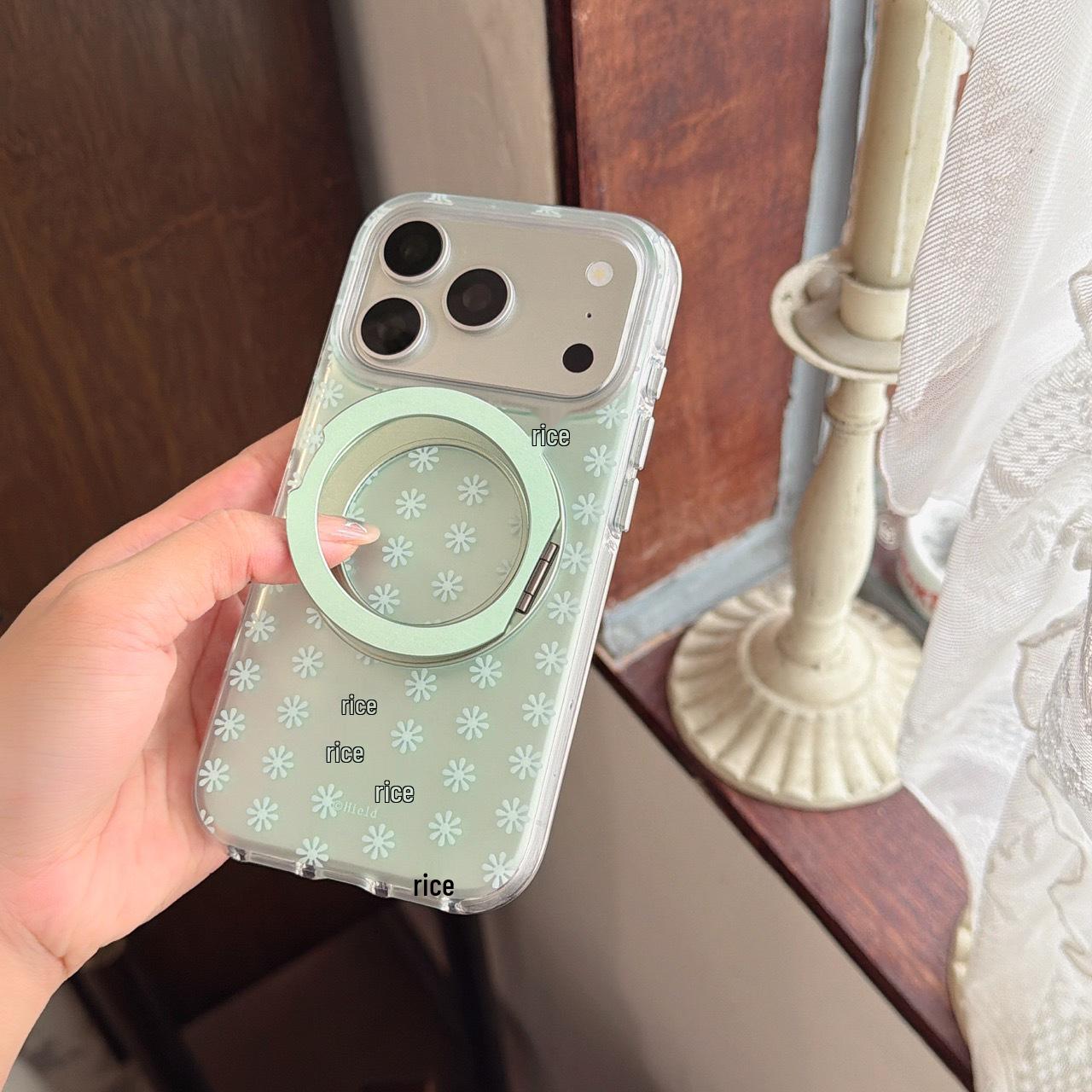 Floral Full-Screen Phone Case for iPhone 17/16 Pro Max/15/14 - Japanese Korean Style, Drop Protection 14 Pro Max