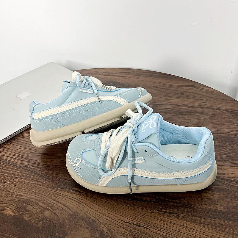 Fashion Women's Casual Outdoor Lace Up Sport Shoes 2025 Spring Autumn Korean Round Toe Sneakers Vulcanized Shoes Tenis De Mujer Size 40