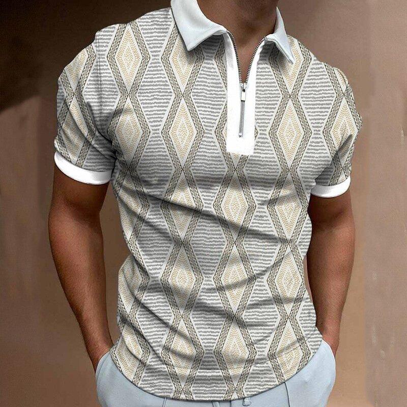 Summer Men's  Short Sleeved Lapel  Polo  Shirt  Fashionable and Casual Men's