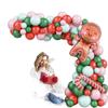 Festive Gingerbread Man & Candy Cane Balloon Arch Set