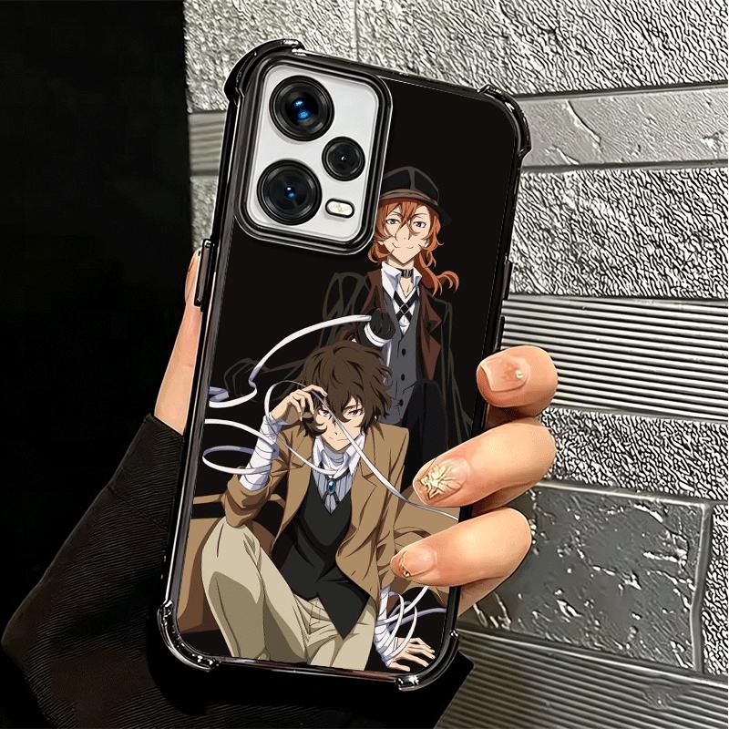 Bungo Stray Dogs Double Black Soft Phone Case For Xiaomi Redmi Note 14 15 Pro Plus 13 12 11S 11T 5G 10 9S 9 Plating Anti-Fall Fu