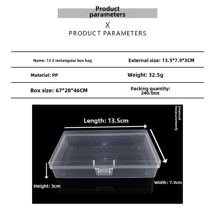 Caja de exhibición y almacenamiento de hardware de plástico transparente