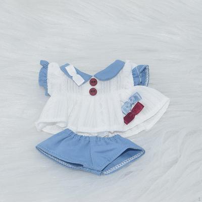 2 Stück Puppenkleid und Hose, Miniatur-Kleidungszubehör, Handgemachtes Kostüm für 15-17cm Mädchen