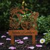 Butterfly Flower Stake Antique Design Flower Butterfly Garden Stake Metal Garden Ornament Sturdy Ornamental Yard Sign Waterproof