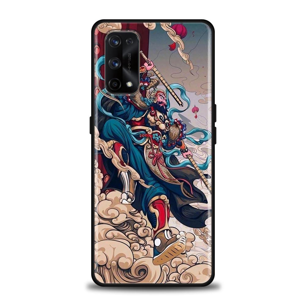 Japanese Style Art Samurai Phone Case For Oppo Realme 8i 8 9 7 6 5 Pro 9i 7i 5i 6i XT 5G Cases Soft Cover Realme 8Pro 8i
