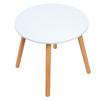 Round Table Dining with Solid Wood Leg Waterproof Nordic Style Wooden 60cm Shape Leisure Coffee Home Furniture Study Desk