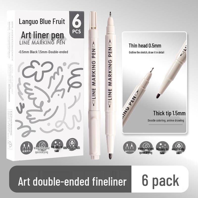 Blue Fruit Double-Ended Black Signature Oil-Based Art Marker Pen Set