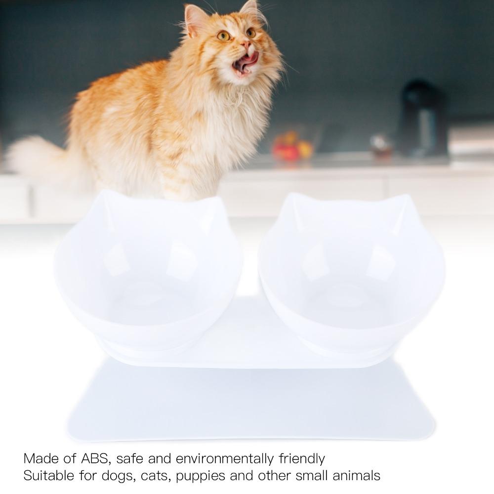 Cat ear shape Cat Feeding Bowl Transparent body Neck Protector Bowl Puppy kitten use