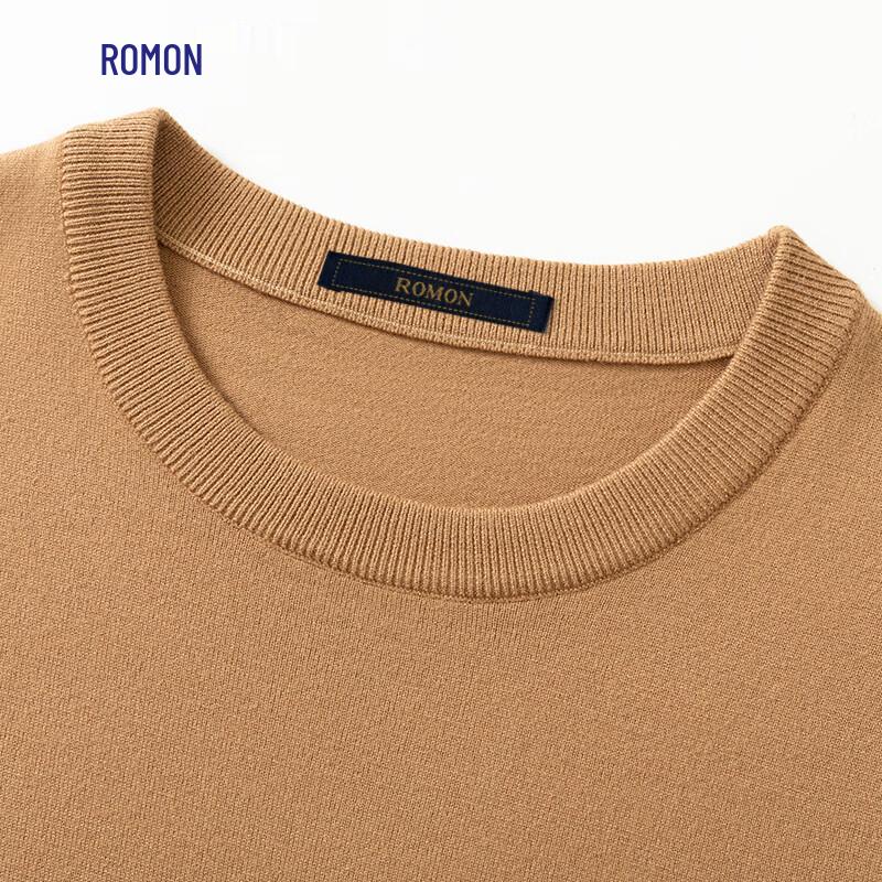 Romon Men's Autumn/Winter Round Neck Pullover Knit Sweater