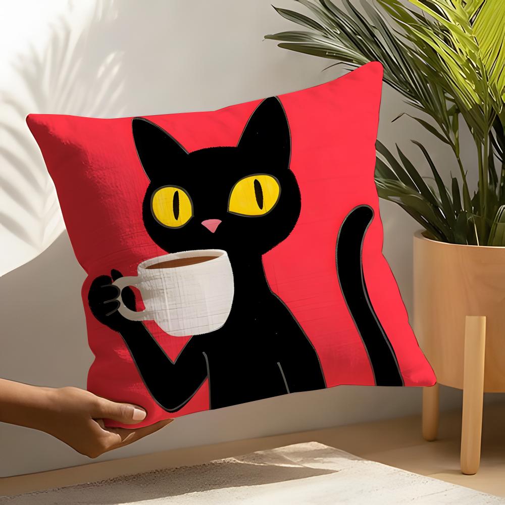 Funny And Surprising Cat Patterns Pillow Case Home Living Room Decoration Linen Pillowcover Pillow Cases Cushion Cover