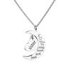 Fashion Stainless Steel I Love You To The Moon And Back Necklace For Sister Daughter Mom Grandma Family Jewelry