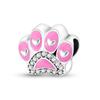 925 Sterling copper Cat and Dog Series Best Friend Pendant Fit 4MM hole diamete Bracelet Charms Bead Necklace DIY Female Zircon