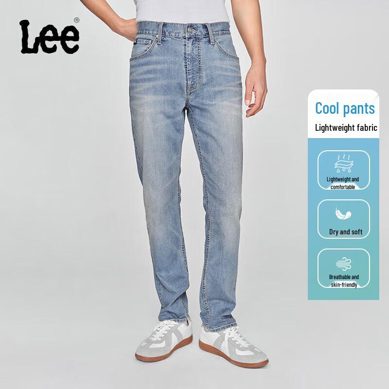 Lee Men's Tapered Mid-Waist Cooling Lightweight Jeans