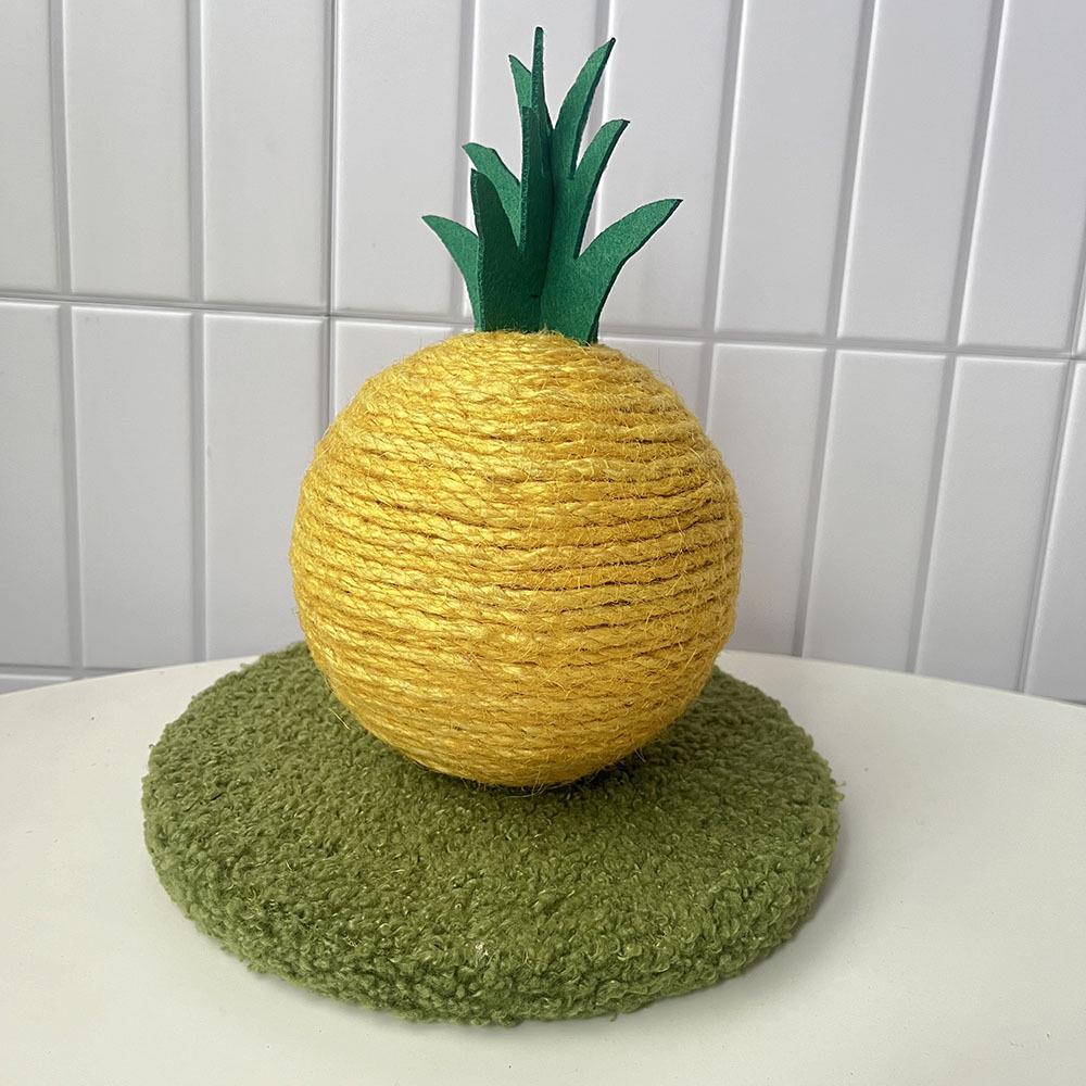 Sisal Cat Teaser Ball: Self-Entertainment Toy with Vertical Scratching Board