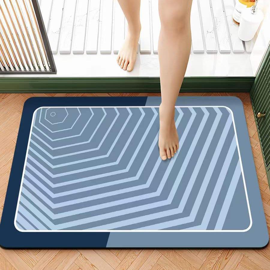 

Впитывающий коврик для пола в ванной комнате, коврик для двери в ванной комнате, минималистичный домашний коврик для двери 40 * 60Cm