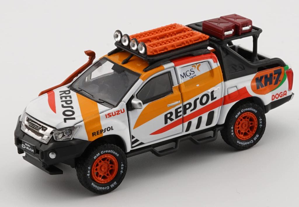 Scherer Designs BM Creations 1/64 Scale Isuzu D-Max 2018 "Repsol Oil" Accessory Pack RHD Finished Model