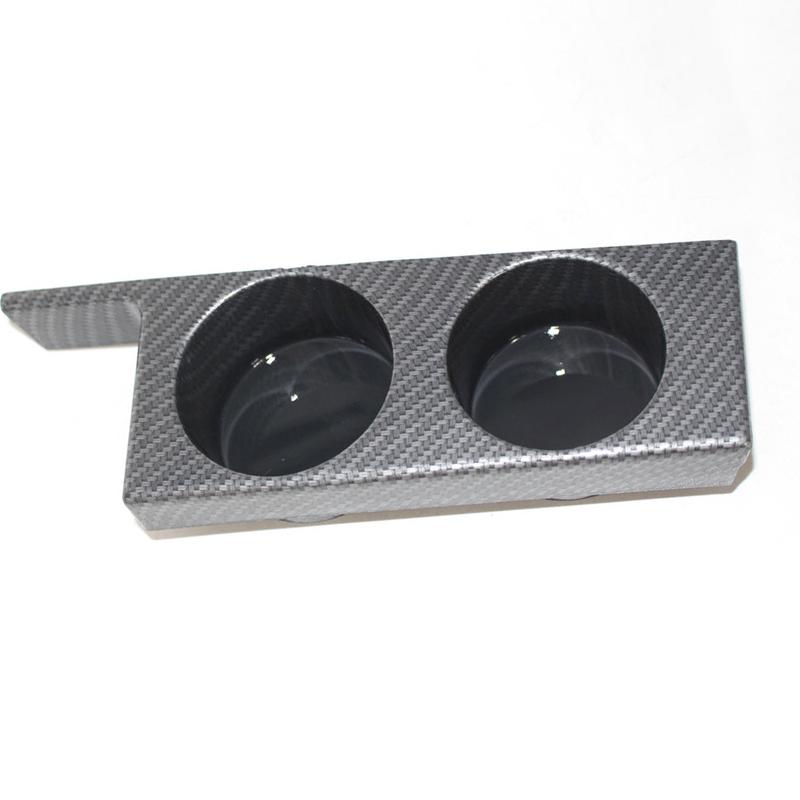 Double Cup Bracket On The Center Front Console Peach Wood/Carbon Fiber Pattern For BMW E39 525i 528i 530i 540i M5 1997-2003