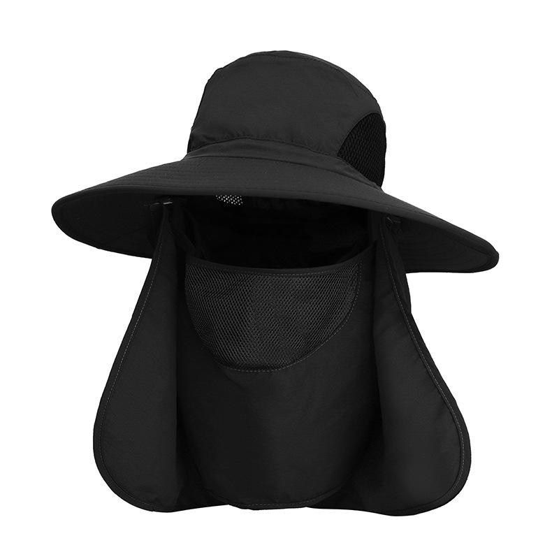 Summer 2 IN 1 Sun Hats For Women Men UV Protection Bucket Hat With Neck Flap Breathable Mesh Fisherman Caps Outdoor Hiking Hat