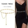 Metal Crystal Waist Chain For Women With Water Diamond Embellishments For Summer Fashion Accessory
