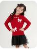 Children's Sweater Spring Thin Medium Size Children's Bow Girls' Knitted Sweater Sweater Top