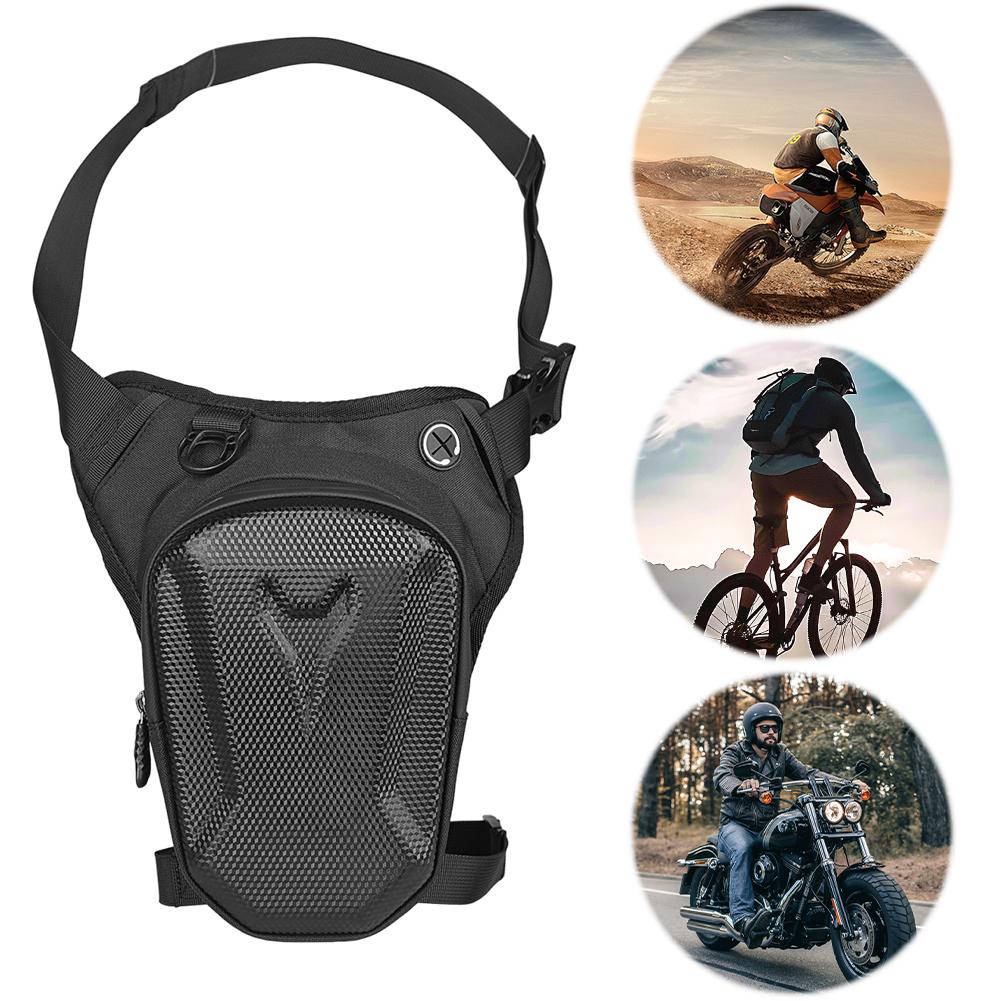 Motorcycle Leg Side Bag Waterproof Hard Shell Motorbike Bag Large Capacity Outdoor Crossbody Bag Camping Hiking Crossbody Bag